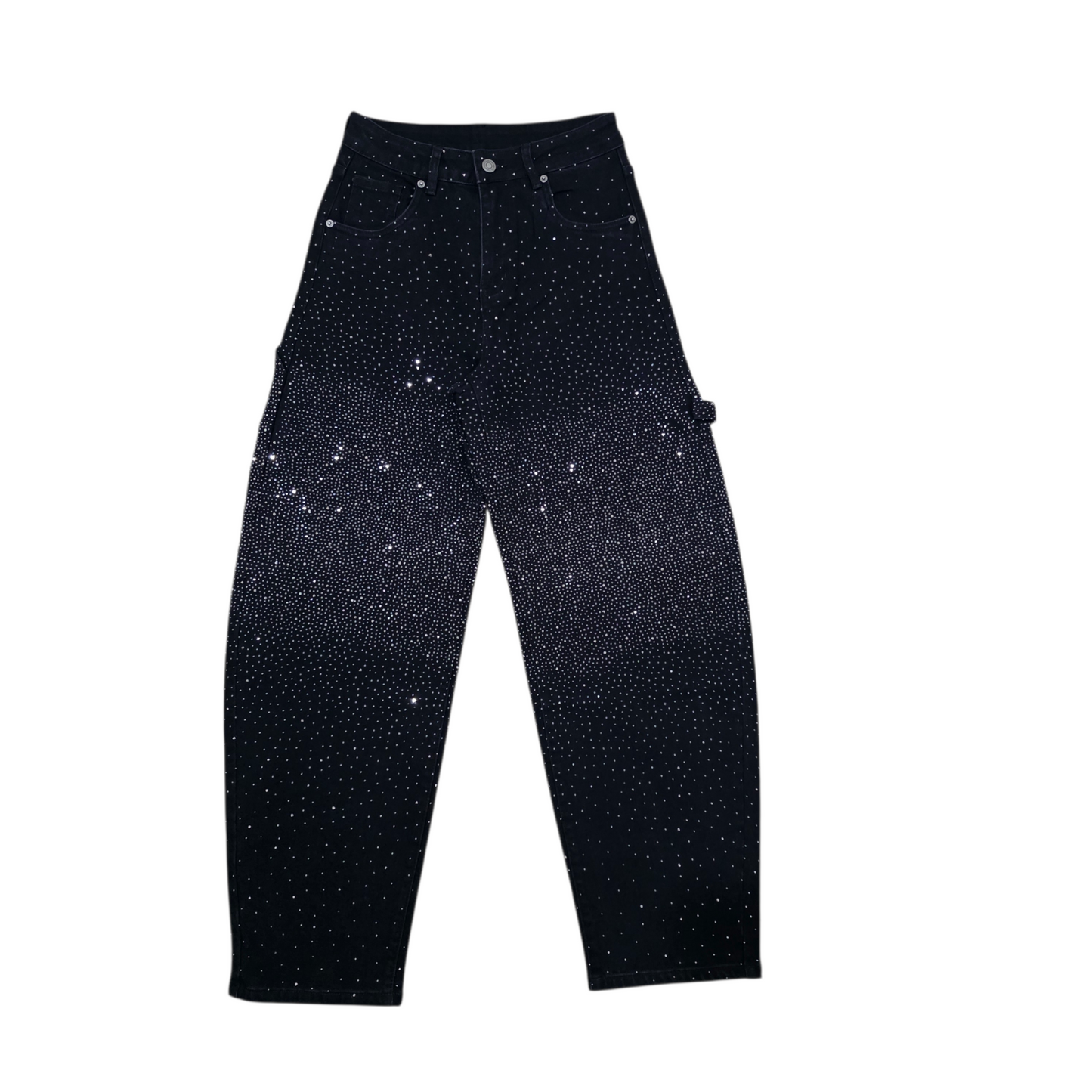 Jeans "Galactic Sparkle" con Dettagli di Scintillio Celeste per un Look Stellare
