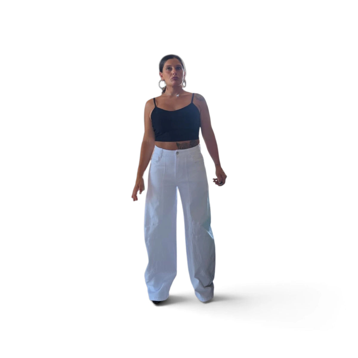 Bianchi Jeans Wide Leg Moderni e Versatili con Taglia Ampia per Massima Comodità e Stile Elegante