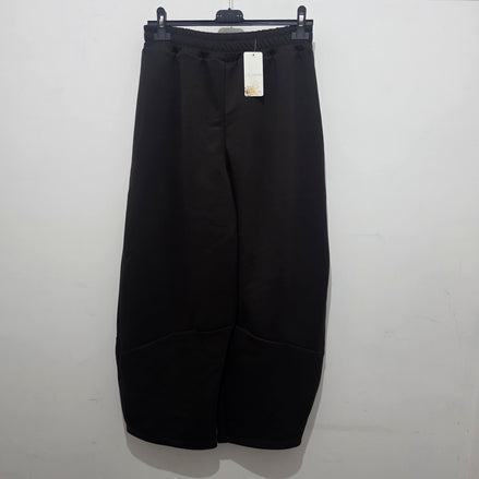 Pantaloni Casual Donna in Tessuto Morbido Beige con Tasche Laterali e Cintura Elastica Comfortable e Stilosi per Occasioni Variate