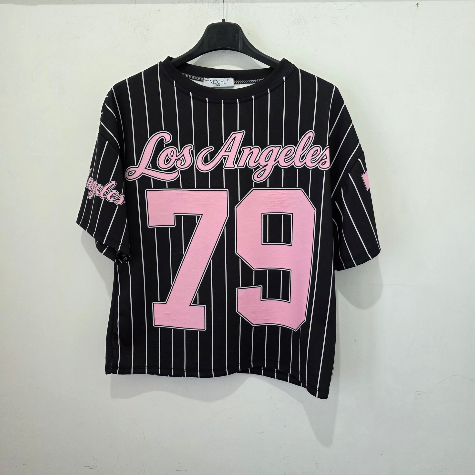 T-shirt Sportiva con Stampa "Los Angeles" e Numero 79