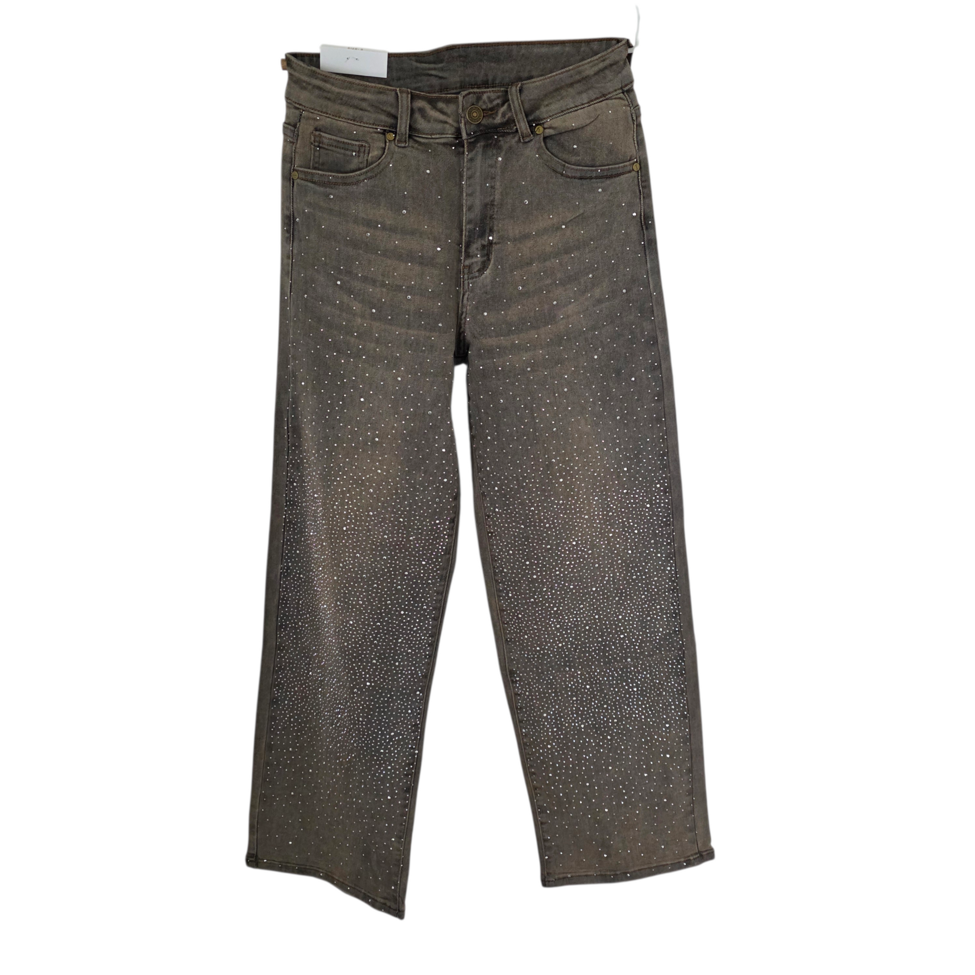 Jeans Wide LEG Strass designer
