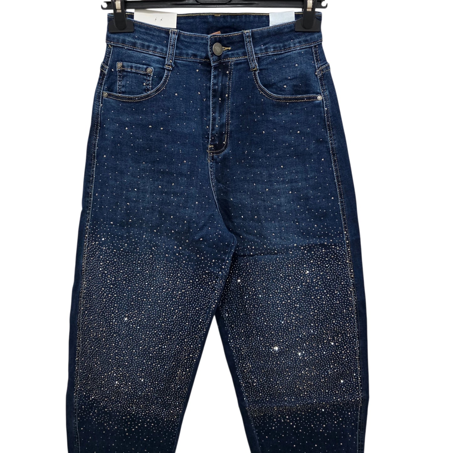 Jeans "Starlight Denim" in Denim Blu con Dettagli di Stelle 