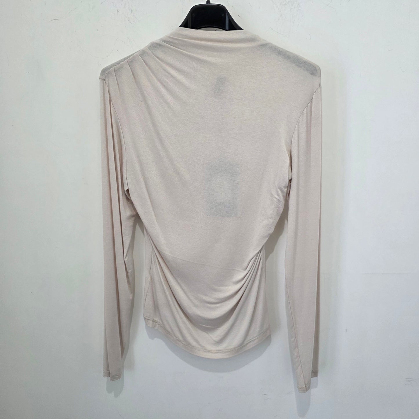 T-shirt a Manica Lunghe con Drappeggio