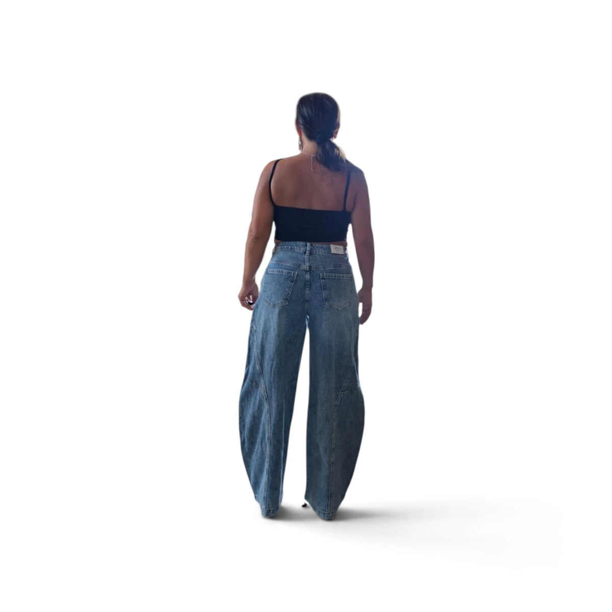 Jeans Baloon per Donna - Pantaloni Larghi in Jeans con Stile Casual e Comfortabile - Look Moderno e Versatile - Ideali per Diverse Occasioni