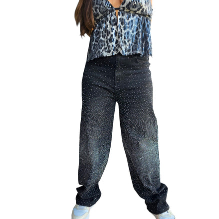 Jeans "Cosmic Shine" con Design Unico e Dettaglio Speciale per un Look Originale e Versatile Perfetto per il Quotidiano o Look Casual