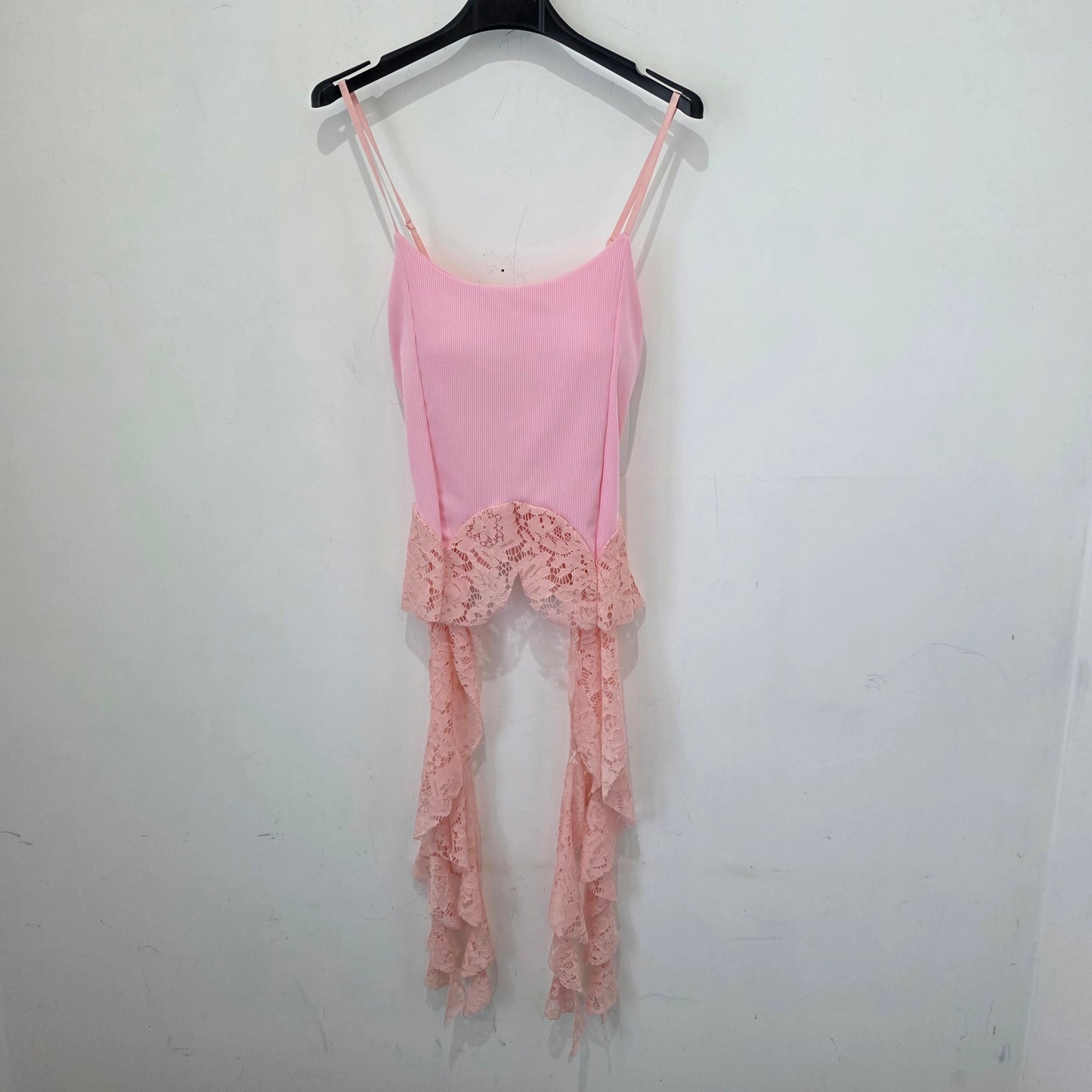 Abbigliamento Donna - Top in Rete con Dettagli a Ruffle e Spalline 