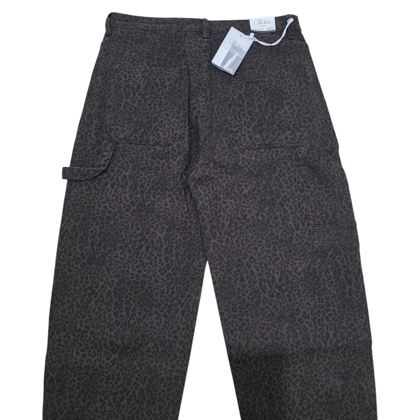 Jeans Animalier "Wild Elegance "in Nero con Stanpa Animalier