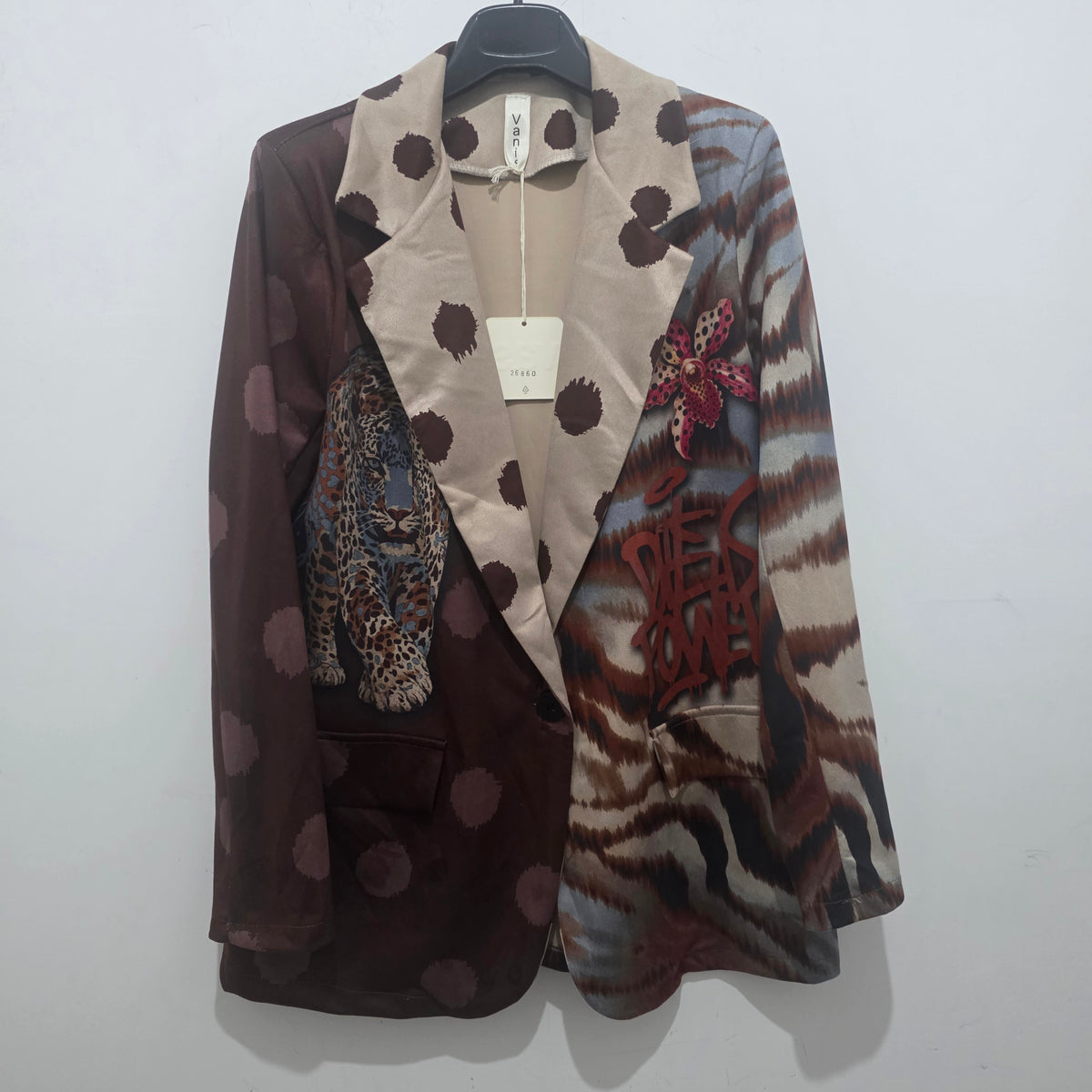 Cappotto Militare Casual con Motivo Fantasia e Patchwork per Look Versatile e Elegante