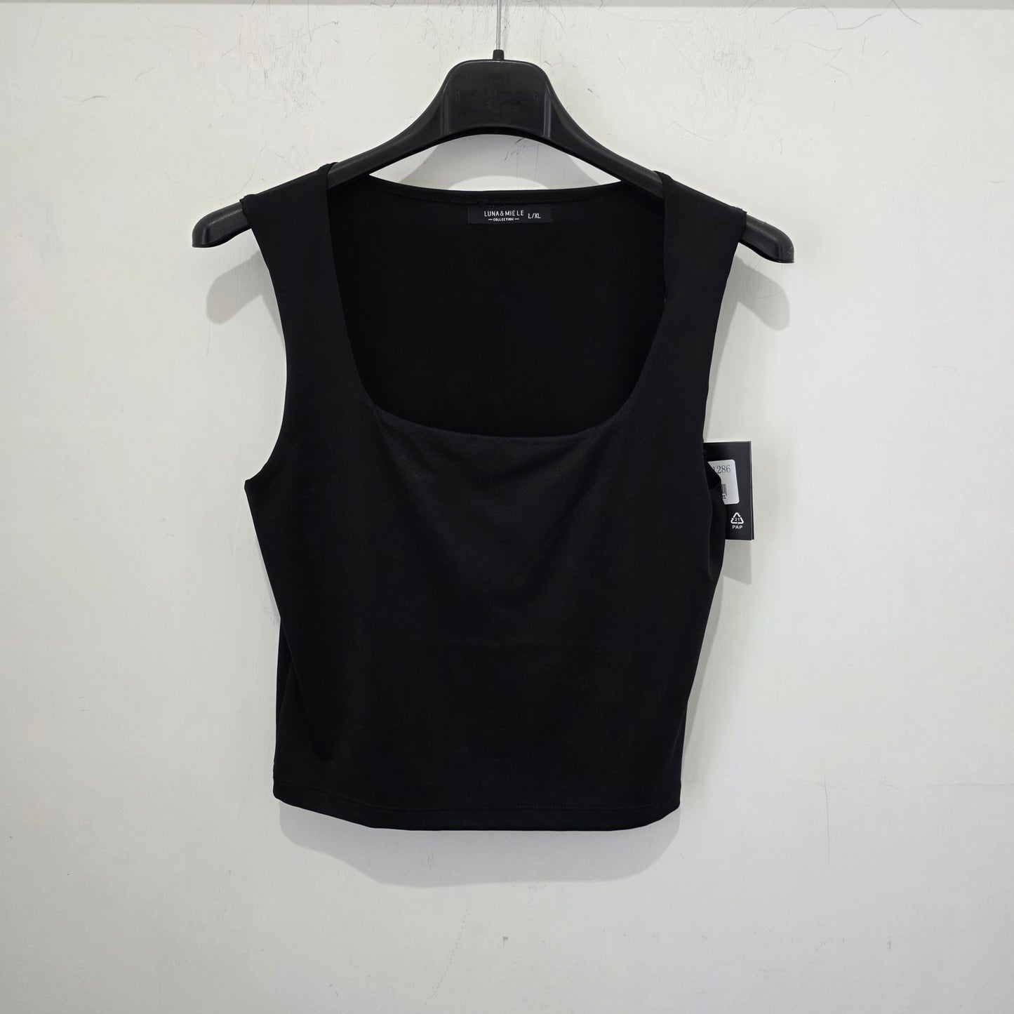 Top Crop Bianco Donna Senza Maniche in Cotone Elastico per Stile